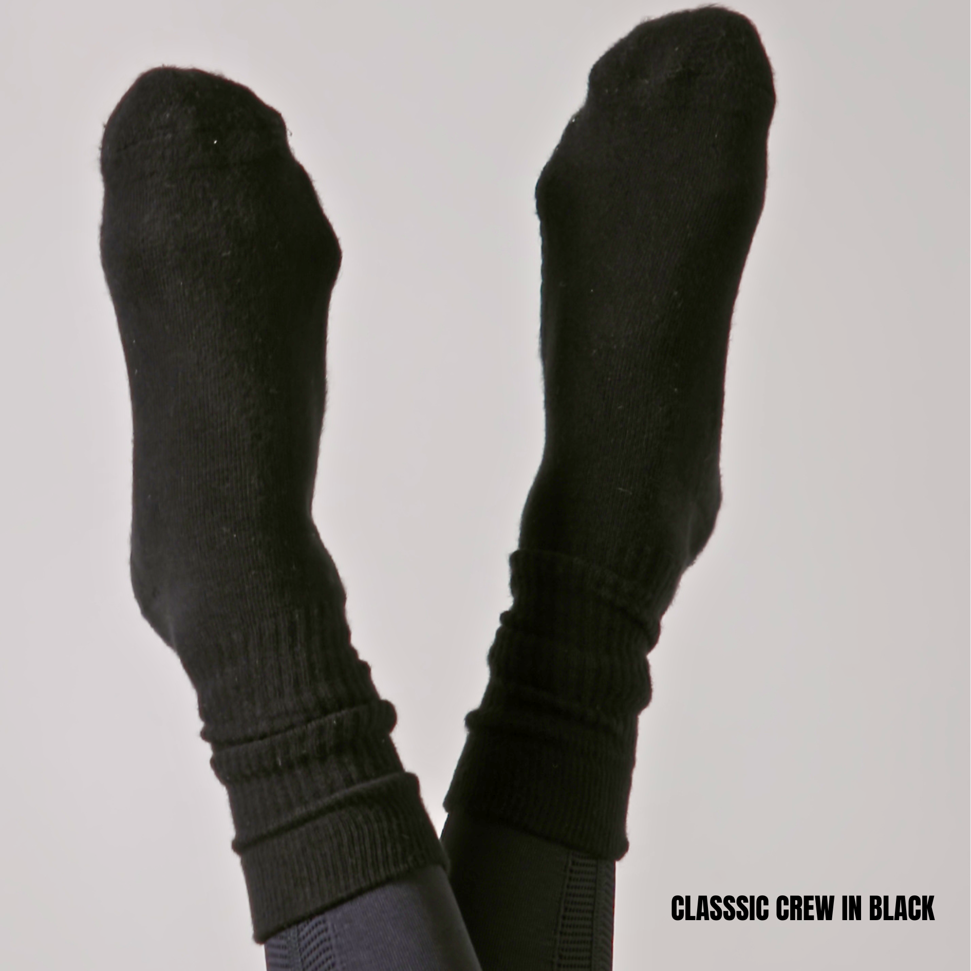 Energy Socks Classic Crew In Black